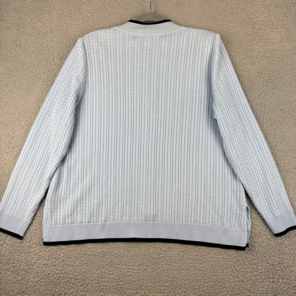 Misook Cardigan XL Santana Knit Blazer Minimalist Lightweight Office Career Blue - Picture 8 of 9